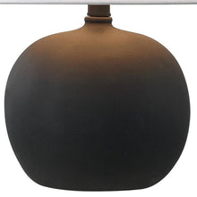 Load image into Gallery viewer, Set of Two 18" Black Round Bedside Lamps With Cone Shades