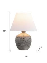 Load image into Gallery viewer, Set of Two 18" Gray Novelty Bedside Lamps With Empire Shades