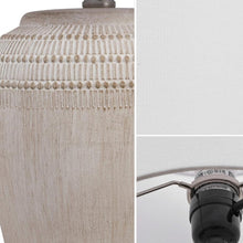 Load image into Gallery viewer, Set of Two 17" Clear Gourd Table Lamps With Drum Shades