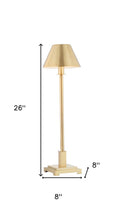 Load image into Gallery viewer, 26" Gold Novelty Table Lamp LED With Drum Shade