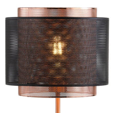 Load image into Gallery viewer, 20" Copper Table Lamp With Cylinder Shade