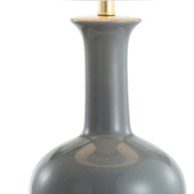 Load image into Gallery viewer, 27" Steel Blue And Gold Novelty Table Lamp With Drum Shade