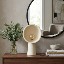 Load image into Gallery viewer, 18" Clear Geometric Table Lamp With Globe Shade