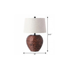 Load image into Gallery viewer, 25" Clear Urn Table Lamp With Globe Shade