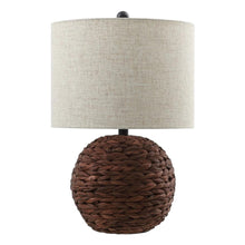 Load image into Gallery viewer, 22" Clear Round Table Lamp With Drum Shade