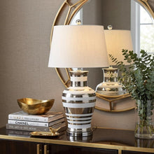 Load image into Gallery viewer, 29" Silver Urn Table Lamp With Empire Shade