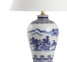 Load image into Gallery viewer, 27" Gold Novelty Table Lamp LED With Empire Shade
