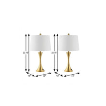 Load image into Gallery viewer, Set of Two 23" Clear Novelty Table Lamps With Empire Shades