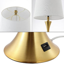 Load image into Gallery viewer, Set of Two 23" Clear Novelty Table Lamps With Empire Shades