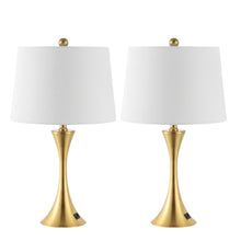 Load image into Gallery viewer, Set of Two 23" Clear Novelty Table Lamps With Empire Shades