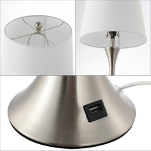 Load image into Gallery viewer, Set of Two 23" Clear Novelty Table Lamps With Empire Shades