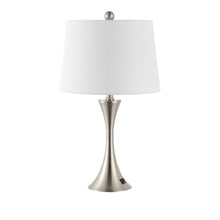 Load image into Gallery viewer, Set of Two 23" Clear Novelty Table Lamps With Empire Shades