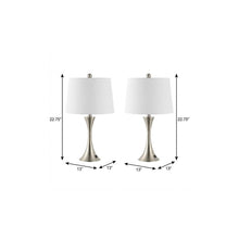 Load image into Gallery viewer, Set of Two 23" Clear Novelty Table Lamps With Empire Shades
