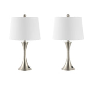 Load image into Gallery viewer, Set of Two 23" Clear Novelty Table Lamps With Empire Shades