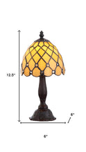 Load image into Gallery viewer, 13" Bronze Novelty Tiffany Lamp With Bell Shade