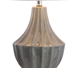 Load image into Gallery viewer, 25" Gray And Clear Novelty Table Lamp With Drum Shade
