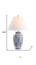 Load image into Gallery viewer, 26" White Novelty Table Lamp With Globe Shade