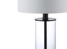 Load image into Gallery viewer, Set of Two 21" Antiqued Bronze USB Table Lamps With Drum Shades