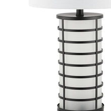 Load image into Gallery viewer, 27" Black USB Table Lamp With Drum Shade