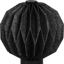 Load image into Gallery viewer, 11" Black Geometric Table Lamp LED With Globe Shade
