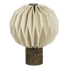Load image into Gallery viewer, 11" Natural Geometric Bedside Lamp With Globe Shade