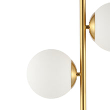 Load image into Gallery viewer, 28" White Table Lamp With Globe Shade