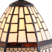Load image into Gallery viewer, 12" Brown Mosaic Tile Novelty Tiffany Lamp With Empire Shade