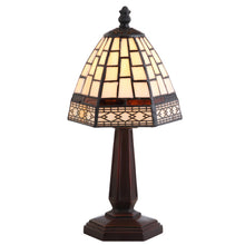 Load image into Gallery viewer, 12" Brown Mosaic Tile Novelty Tiffany Lamp With Empire Shade