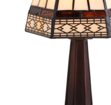 Load image into Gallery viewer, 12" Brown Mosaic Tile Novelty Tiffany Lamp With Empire Shade