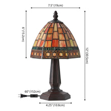 Load image into Gallery viewer, 12" Brown Novelty Tiffany Lamp With Bell Shade