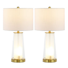 Load image into Gallery viewer, Set of Two 26" Gold Lighthouse Table Lamps With Drum Shades