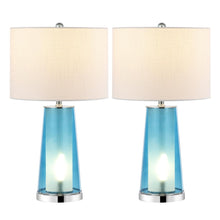 Load image into Gallery viewer, Set of Two 26" Silver Lighthouse Table Lamps With Drum Shades