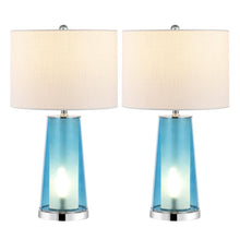 Load image into Gallery viewer, Set of Two 26" Silver Lighthouse Table Lamps With Drum Shades