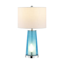 Load image into Gallery viewer, Set of Two 26" Silver Lighthouse Table Lamps With Drum Shades