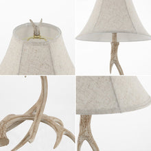 Load image into Gallery viewer, 28" Beige Antlers Table Lamp With Bell Shade