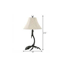 Load image into Gallery viewer, 28" Black Antlers Table Lamp With Bell Shade