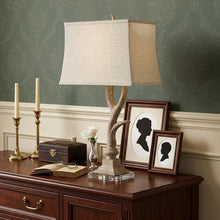 Load image into Gallery viewer, 30" Clear Antlers Table Lamp With Shade
