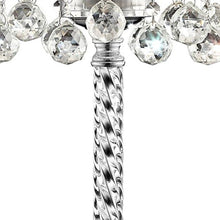 Load image into Gallery viewer, Chic Tall Table Lamp With Crystal Accents And Silver Shade - Silver