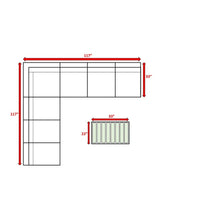 Load image into Gallery viewer, Wicker Sectional Sofa With Cushions And Table