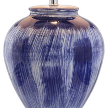 Load image into Gallery viewer, 26" Blue And Clear Urn Table Lamp With Drum Shade