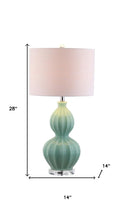 Load image into Gallery viewer, 28" Clear Novelty Table Lamp LED With Drum Shade