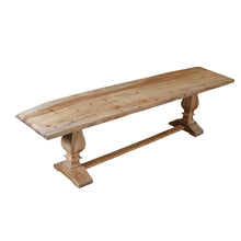 Load image into Gallery viewer, 72" Natural Solid Wood Distressed Dining Bench