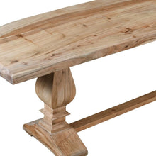 Load image into Gallery viewer, 72" Natural Solid Wood Distressed Dining Bench