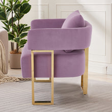 Load image into Gallery viewer, Modern Decorative Chair Teddy Fleece Upholstered And Metal Foot