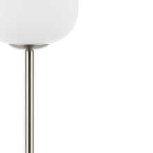 Load image into Gallery viewer, 12" Nickel Novelty USB Table Lamp With Globe Shade