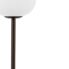 Load image into Gallery viewer, 12" Antiqued Bronze Novelty USB Table Lamp With Globe Shade