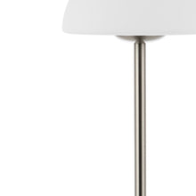 Load image into Gallery viewer, 13" Nickel USB Table Lamp With Dome Shade