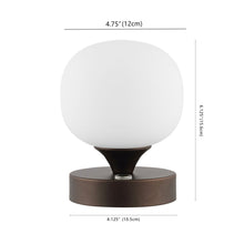 Load image into Gallery viewer, 6" Antiqued Bronze Novelty USB Table Lamp With Globe Shade