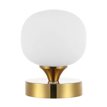 Load image into Gallery viewer, 6" Gold Novelty USB Table Lamp With Globe Shade