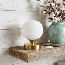 Load image into Gallery viewer, 6" Gold Novelty USB Table Lamp With Globe Shade